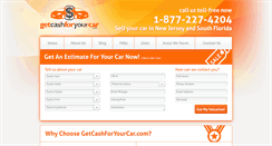 Desktop Screenshot of getcashforyourcar.com